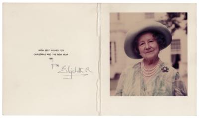 Lot #266 Elizabeth, Queen Mother Signed Christmas Card - Image 1
