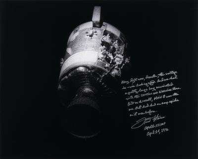 Lot #395 Fred Haise Oversized Signed Photograph - Image 1
