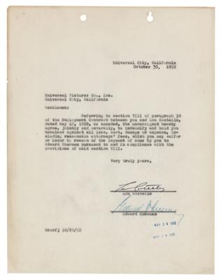 Lot #604 Abbott and Costello (2) Signed Items - Image 2