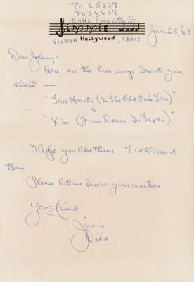 Lot #670 Mickey Mouse Club: Jimmie Dodd ALS, 45 RPM Acetate, and Sheet Music - Image 1