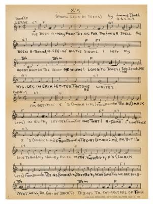 Lot #670 Mickey Mouse Club: Jimmie Dodd ALS, 45 RPM Acetate, and Sheet Music - Image 7