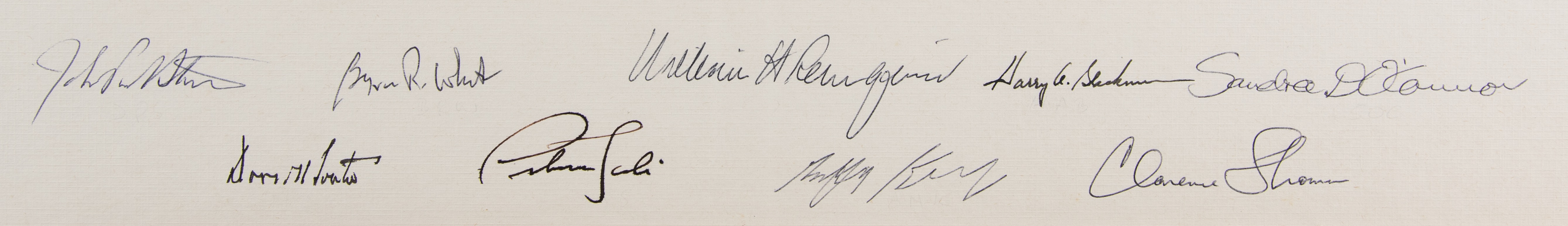 Lot #153 Rehnquist Court Oversized Signed Photograph - Image 2