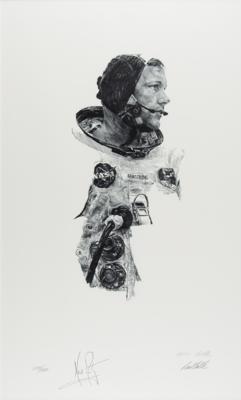 Lot #375 Neil Armstrong and Paul Calle Signed Lithograph - Image 1