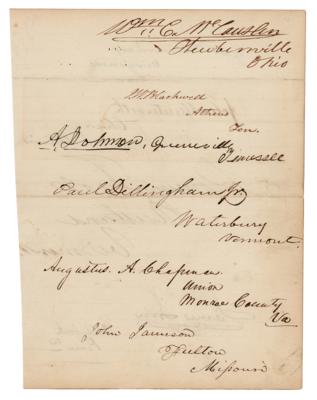 Lot #21 Andrew Johnson Signature - Image 1