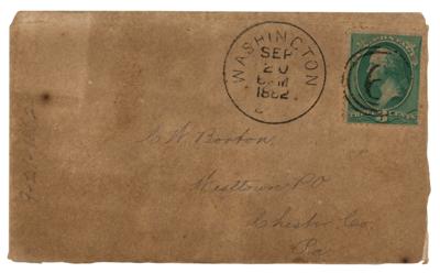 Lot #55 Chester A. Arthur Signed White House Card - Image 2