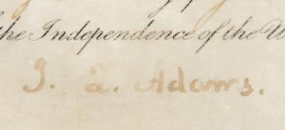 Lot #54 John Quincy Adams Document Signed as President - Image 2