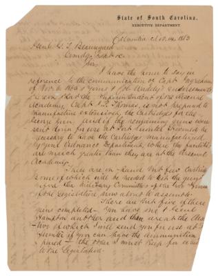 Lot #330 P. G. T. Beauregard Autograph