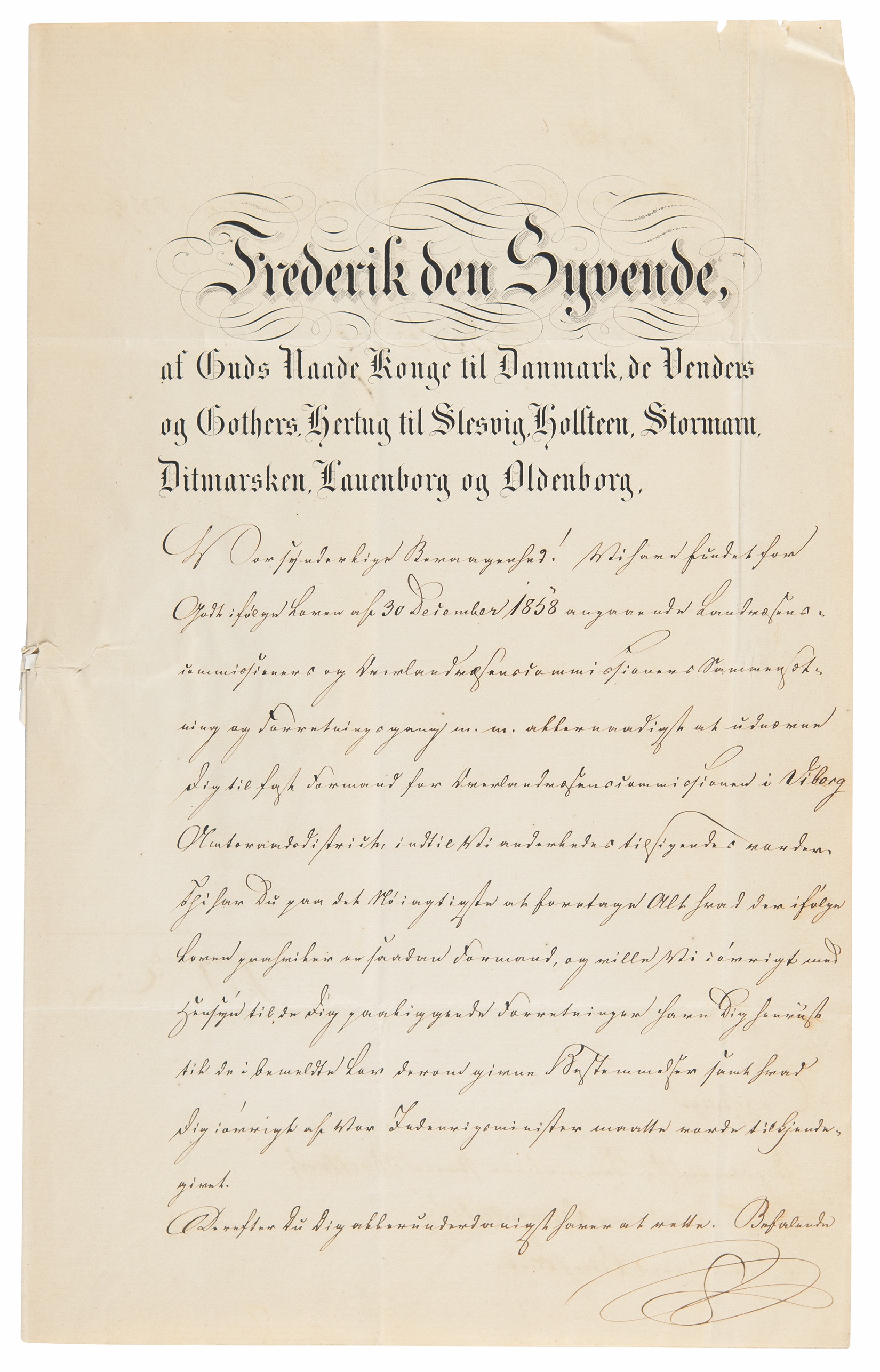 Lot #264 Kings of Denmark (3) Documents Signed - Image 3