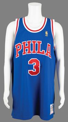 Lot #734 Allen Iverson Signed Basketball Jersey - Image 3