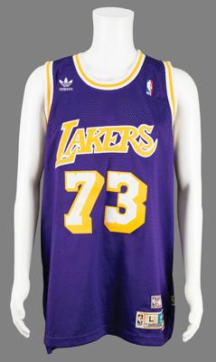 Lot #743 Dennis Rodman Signed Basketball Jersey - Image 3