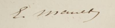 Lot #423 Edouard Manet Autograph Letter Signed on a Mary Cassatt Painting - Image 3