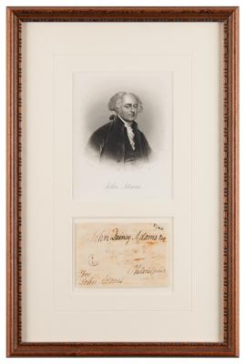 Lot #2 John Adams Signed Free Frank to J. Q. Adams - Image 1