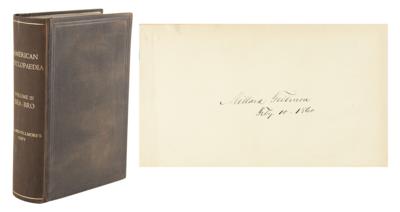 Lot #88 Millard Fillmore Signed Book - Image 1