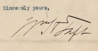 Lot #32 William H. Taft Typed Letter Signed on Roosevelt and Progressive Party - Image 3