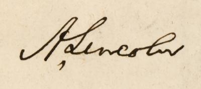 Lot #19 Abraham Lincoln Autograph Endorsement Signed as President - Image 2