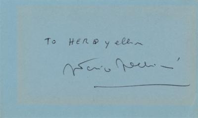 Lot #636 Federico Fellini Signature - Image 1