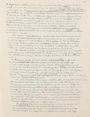 Lot #187 Albert Einstein Handwritten Manuscript: 