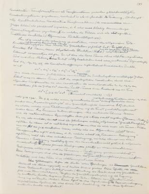Lot #187 Albert Einstein Handwritten Manuscript: 