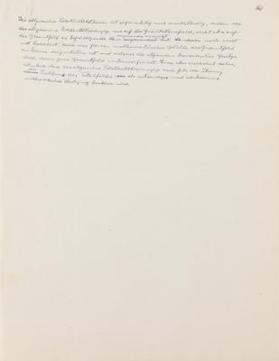 Lot #187 Albert Einstein Handwritten Manuscript: 