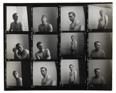 Lot #589 Steve McQueen Original Contact Sheet Photograph by Roy Schatt - Image 1