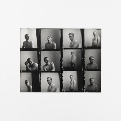 Lot #589 Steve McQueen Original Contact Sheet Photograph by Roy Schatt - Image 2