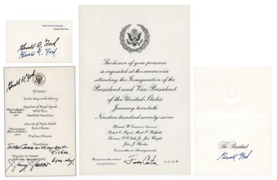 Lot #70 Jimmy Carter and Gerald Ford (4) Signed