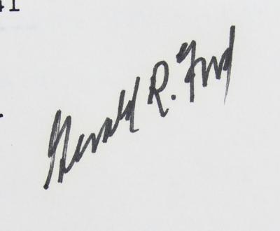 Lot #102 Gerald Ford and Malcolm Perry Signed Warren Commission Deposition - Image 2