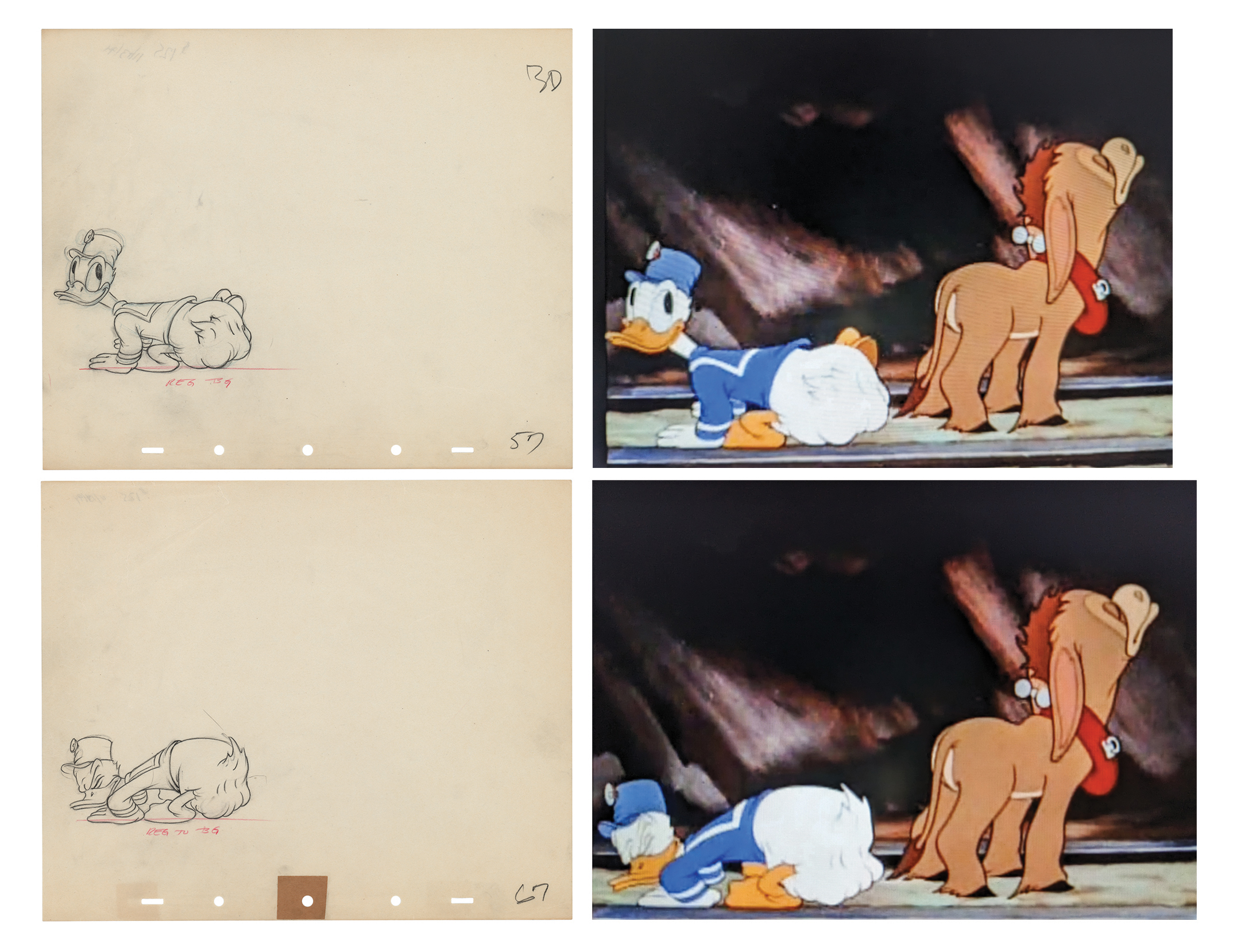 Lot #452 Donald Duck (2) production drawings from Donald's Gold Mine - Image 2