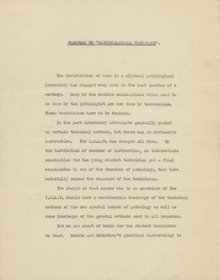 Lot #190 Alexander Fleming Typed Letter Signed on Inoculation - Image 4
