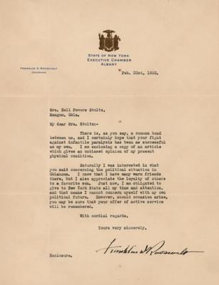 Lot #36 Franklin D. Roosevelt Typed Letter Signed