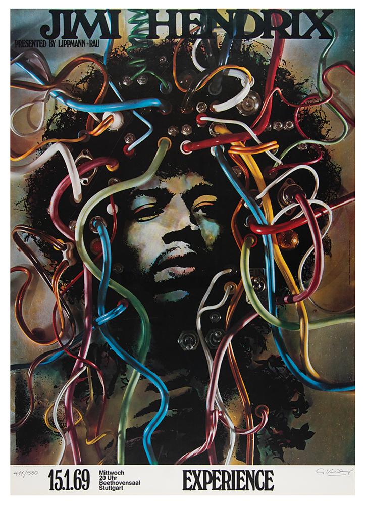 希少】1977 Jimi Hendrix ポスター 希少】1977 Jimi Hendrix ポスター