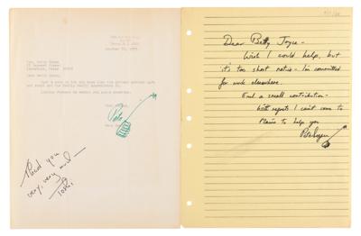 Lot #3167 Pete Seeger Archive: (2) Signed Letters and (74) Negatives - Image 1