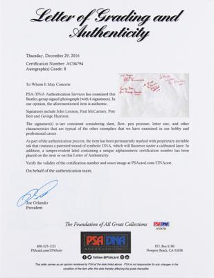 Lot #3001 Beatles Signed Photograph - Image 4