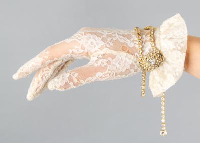 Lot #3544 Prince's Stage-Worn Purple Rain Tour Lace Glove - Image 2