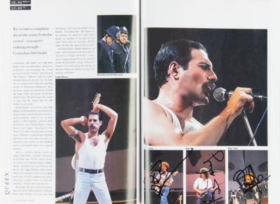 Lot #3453 Live Aid Multi-Signed Book with Queen, David Bowie, Elton John, and more - Image 1