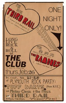 Lot #3439 The Ramones 1976 Cambridge Flyer (The