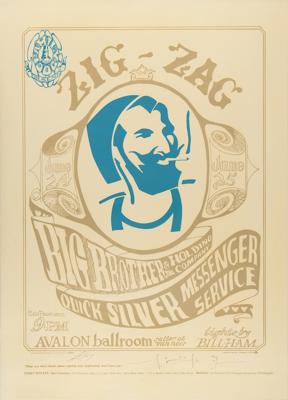 Lot #3186 Big Brother and the Holding Company Limited Edition Oversized Lithograph Signed by Stanley Mouse and Alton Kelley - Image 1