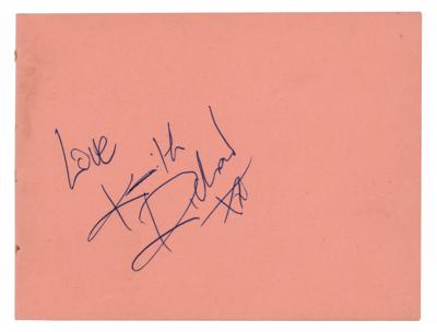 Lot #3076 Keith Richards Signature