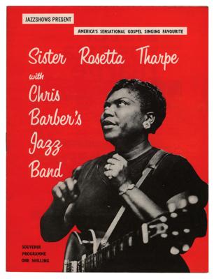Lot #3141 Sister Rosetta Tharpe Signature with 1957 Ticket and Program - Image 2
