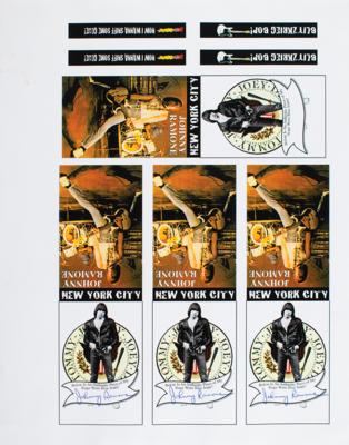 Lot #3391 Johnny Ramone Stage-Worn Blue Jeans and Multi-Signed Authenticity Sheet - Image 3