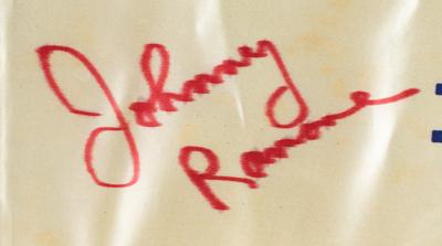 Lot #3416 The Ramones Signed Logo Flag - Image 2
