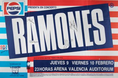 Lot #3401 Johnny Ramone's Band-Signed Ramones Concert Poster with Handwritten Letter - Image 1