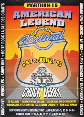 Lot #3403 Johnny Ramone's 1995 American Legend Music Festival Poster - Image 1