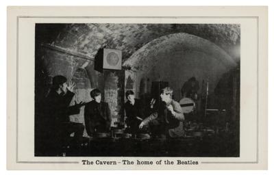 Lot #3024 Beatles 1963 Cavern Club Promotional Card - Image 1