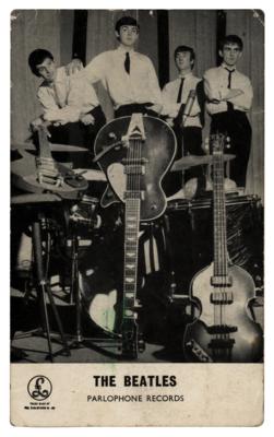 Lot #3025 Beatles 1963 Parlophone Records Promotional Card - Image 1