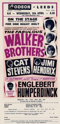 Lot #3055 Jimi Hendrix Experience 1967 Odeon Theatre (Leeds) Handbill and Concert Ticket Stub - Image 1