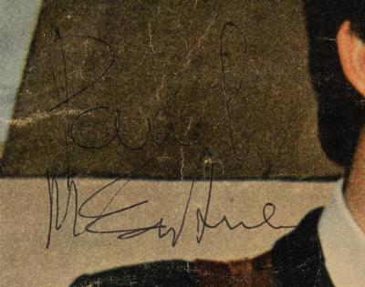 Lot #3004 Beatles Signed Magazine Poster (1963) - Image 5