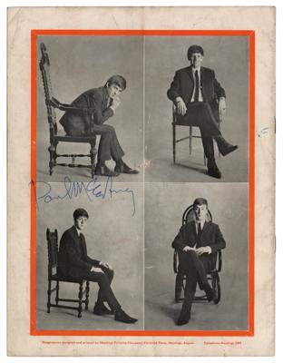 Lot #3012 Paul McCartney Signed 1963 Program - Image 1