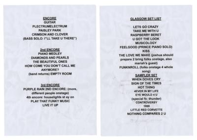 Lot #3551 Prince Stage-Used Guitar Pedal, Set List, and Pick - Image 4