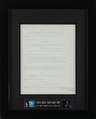 Lot #3647 Prince Graffiti Bridge Script Page with Handwritten Notes - Image 1